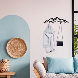 Wallity Dağ Gancho de Pared Metálico Negro